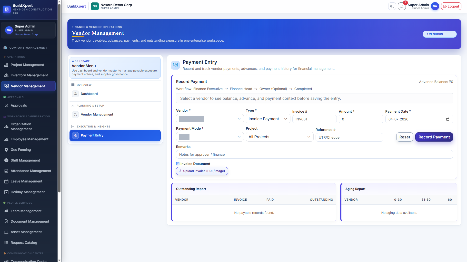 Historical Vendor Payout Ledger & Audit Trail